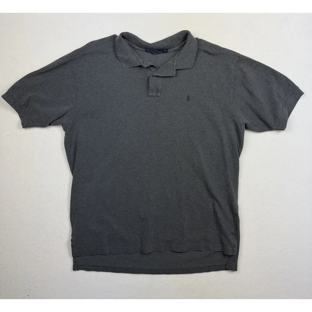 Lot of 3 Polo Ralph Lauren Custom Slim Fit Polo‎ Shirts XL Gray Navy Pony